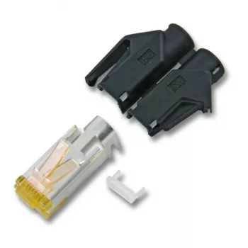 EFB Electronics RJ45 Hirose konektor STP TM31 černý 100 kusů 3 prvky Cat.6A