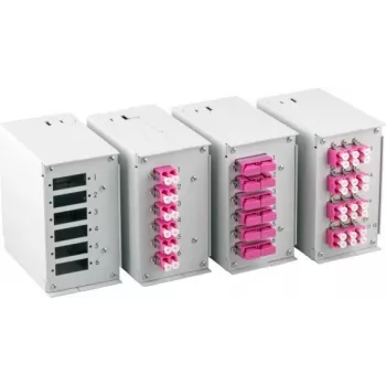 Čelní panel EFB Elektronik pro 6 x SC-D, LC-Quad se šroubovými otvory 1,7 mm