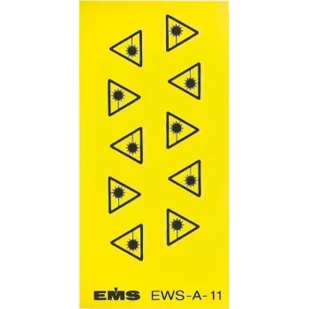 Výstražná samolepka laserového záření EFB Elektronik, 50x50 mm, žlutočerná, 10 ks