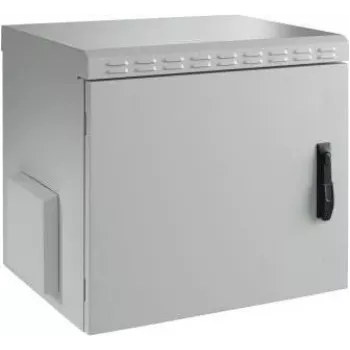 EFB Electronics 19 inch nástěnná skříň IP55, 12U, ocelová dvířka, hloubka 600 mm, RAL 7035 světle šedá