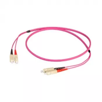 EFB Elektronik duplexní propojovací kabel SC-SC 50/125 µm OM4 LSZH erika fialový plochý dvojitý 3x5mm 10m