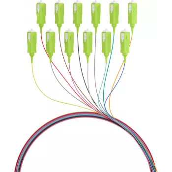 EFB Elektronik optický pigtail SC 50/125 OM5, sada 12 barev, 2m