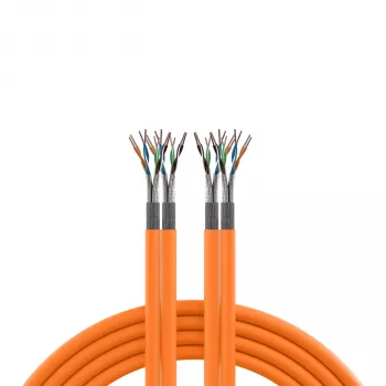 Kabel EFB Elektronik INFRALAN Cat.7 1000 AWG23 S/FTP 2x4P CPR Eca oranžový 25m