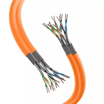 Kabel EFB Elektronik INFRALAN Cat.7 1000 AWG23 S/FTP 2x4P CPR Eca oranžový 25m