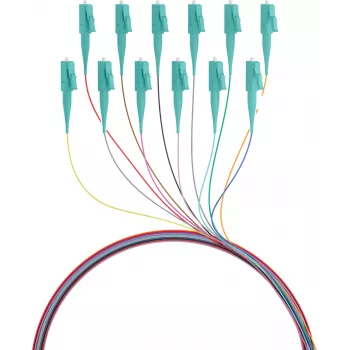 Sada optických pigtailů EFB Elektronik LC 50/125 OM3 12 barev 2 m - sada kabelů/adaptérů - multimode