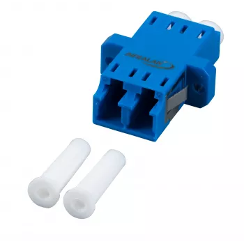 Duplexní spojka EFB Electronics LC/APC OS2, plast, zelené pouzdro, SC simplex
