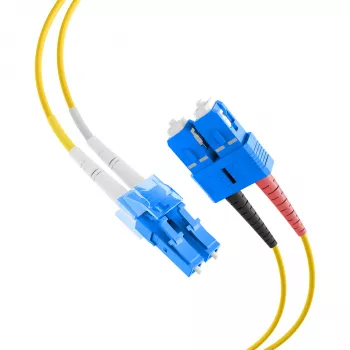 EFB Elektronik IPL-DF-LCUSCU-2-0200 duplexní jednovidový optický patch kabel OS2, LC/UPC na SC/UPC, 2 m, žlutý, LSZH