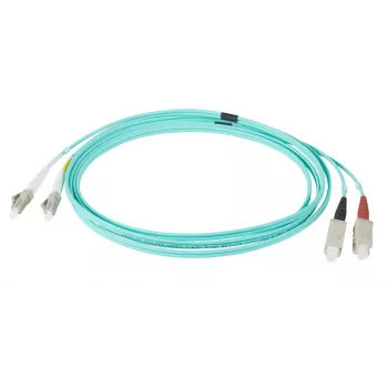 EFB Elektronik IPL-DR-LCUSCU-3-1000 optický patch kabel, 10 m, OM3, LC na SC, aqua