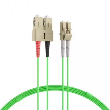 EFB Elektronik IPL-DR-LCUSCU-5-0300 OM5 optický patch kabel LC-SC 3 m LSZH limetkově zelený