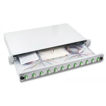 EFB Electronics rozšiřitelná splice box LC 12 pigtailů offset 6 spojek OM3