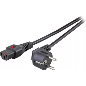 EFB Elektronik napájecí kabel CEE7/7 úhlový 90° - C13 180° IEC Lock černý 5,0 m