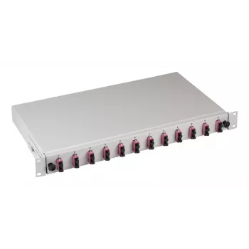 EFB Elektronik splice box SC 50/125 µm OM4 výsuvný, 24 pigtailů Offset / 12 spojek