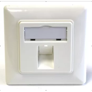 Rámová sada EFB Elektronik 1 port pro keystone moduly, DIN 49075, čistě bílá (RAL 9010)