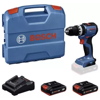 Akumulátorový příklepový vrtací šroubovák BOSCH Professional GSB 18V-52 sada se 2 akumulátory 2,0 Ah, L-Case