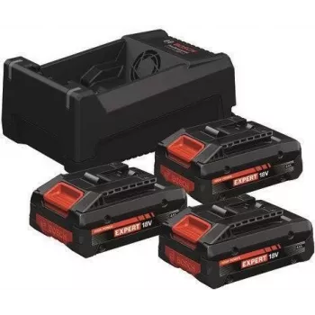 Sada BOSCH 0615V0005X 3x EXBA 18V 4,0 Ah + nabíječka GAL 12V/18V-80