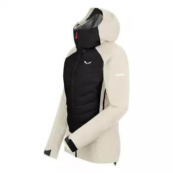 Dámská hybridní bunda Salewa Sella PTX 3L - Oatmeal