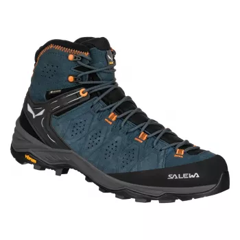 SALEWA Alp Trainer 2 Mid GTX Hiking Boots - Dark Denim/Fluo Orange - UK 11 (EU 46)