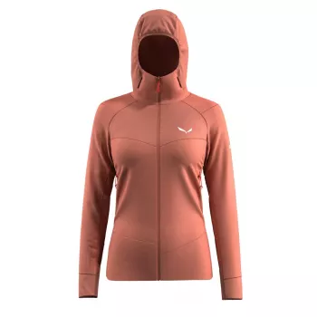 Bunda s kapucí Salewa Agner Polarlite Etruscan Red, velikost M