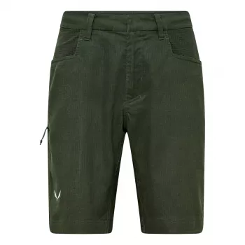 Salewa Agner Hemp Ripstop Shorts - Dark Olive - Size S