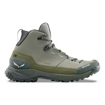 Turistické boty SALEWA Puez Leather Mid PTX Shadow Dark Olive UK 8 (EU 42)