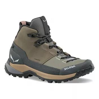 SALEWA Shoes Puez Leather Mid PTX Bungee Cord-Onyx UK 5.5