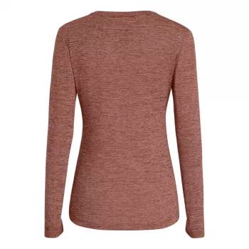Dámské tričko s dlouhým rukávem Salewa Puez Melange Dry L/S, Desert Pink Melange, velikost M