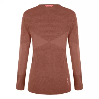 Dámský spodní top Salewa Zebru Medium Warm AMR L/S Tee – Etruscan Red, velikost L