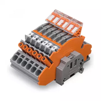 Svorka WAGO 2007-8875 pro proudové transformátory, 1pólová, šedá, Push-in CAGE CLAMP, 41 A, 1000 V, na DIN lištu