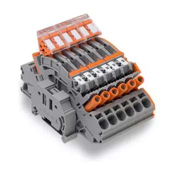 Svorka WAGO 2007-8875 pro proudové transformátory, 1pólová, šedá, Push-in CAGE CLAMP, 41 A, 1000 V, na DIN lištu