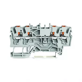 Průchozí svorka WAGO 4vodičová Push-in 2,5 mm², šedá