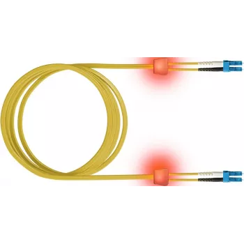 Optický LED propojovací kabel EASYLAN ZVK LSD02200075 Premium duplex LC/LC 9/125 OS2 7,5 m žlutý