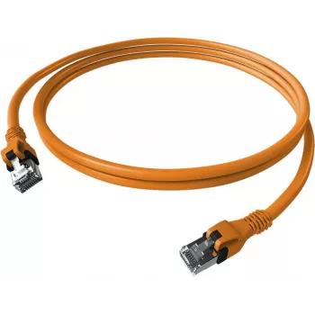 EasyLan DualBoot Push propojovací kabel Cat.6A S/FTP oranžový 7,5 m