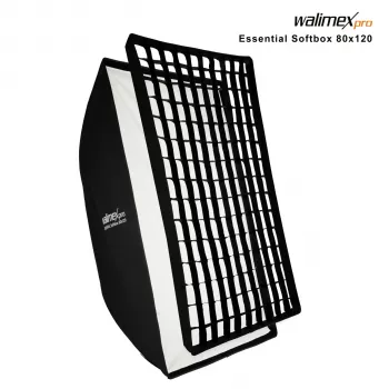 Walimex Pro Softbox Essential 80x120 cm obdélníkový softbox s Bowens uchopením, stříbrným vnitřkem, difuzory, přepravní taškou