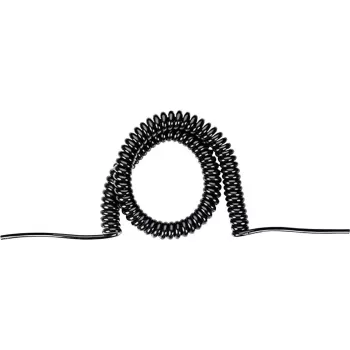 BACHMANN spirálový kabel H05VV-F 3G1,5mm² 1,5m-6m černý 0,2m rovné konce