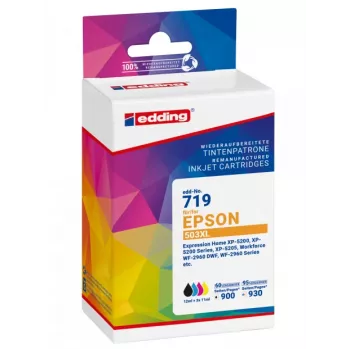 Edding kompatibilní inkoustové kazety kombinované balení náhrada Epson 503XL T09R1 černá, azurová, purpurová, žlutá (4 ks) vysoká výtěžnost
