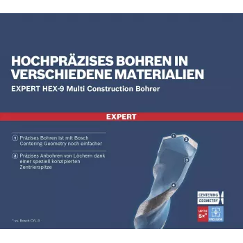 BOSCH EXPERT HEX-9 Multi Construction Multi-Purpose sada vrtáků 8dílná (2608901455)