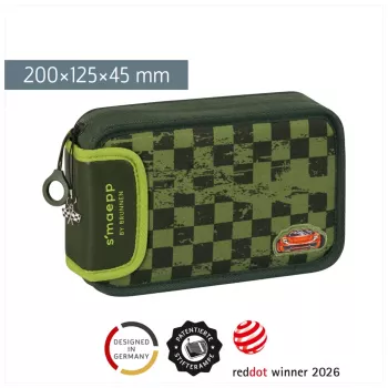 BRUNNEN naplněný penál s'maepp Fast Wheels zeleno/světle zelený 16dílný, 20,0 x 4,5 cm (1049120521)