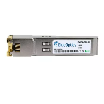 BlueOptics BO08C38S1 Compatible SFP Transceiver, Copper RJ45, 10/100/1000BASE-T, for Finisar FCLF8521P2BTL