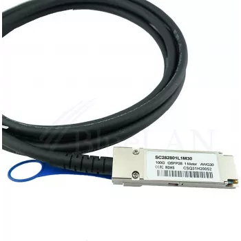 BLUELAN kompatibilní s Cisco QSFP-100G-CU50CM Direct Attach kabel, 100GBASE-CR4, Infiniband EDR, 30AWG, 0,5m