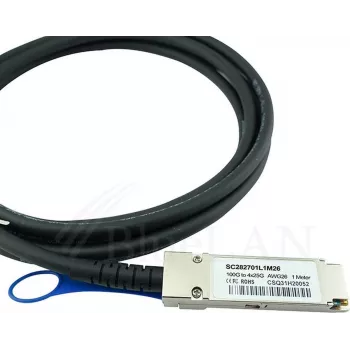 BlueOptics Q28-4S28-DAC-1M-AO-BL kompatibilní Avago QSFP28 na 4x SFP28 Direct Attach Breakout kabel, 1m, pasivní, AWG26