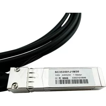 BlueLAN DAC SFP+ Direct Attach Copper kabel 1 m černý kompatibilní s Level One DAC-0101
