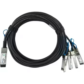 BlueOptics kompatibilní Siemon Q4S28P263.0-01P BlueLAN pasivní 100GBASE-CR4 QSFP28 na 4x25GBASE-CR SFP28 Direct Attach Breakout kabel, 3 m, AWG26 (Q4S28P263.0-01P-BL)
