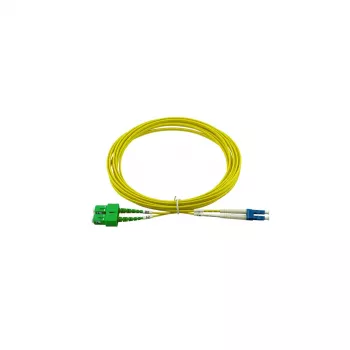 BlueOptics duplexní optický patch kabel, LC/UPC na SC/APC, Single Mode OS2, 15 m, modrý, LSZH
