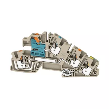 Instalační řadová svorka Weidmüller AITB 4 BB NDT-L-PE, PUSH IN, 4 mm², šedá