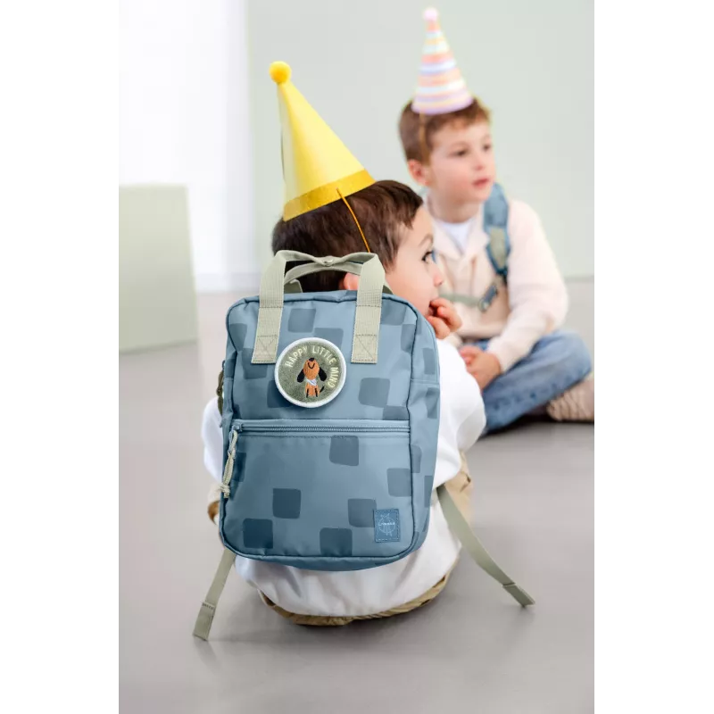 Mini čtvercový batoh Lassig Pattern Party Blue