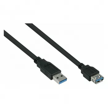 Kabelmeister Alcasa UK30P-ASA-010S prodlužovací kabel USB 3.2 Gen 1, USB-A samec na USB-A samice, 1 m, černý
