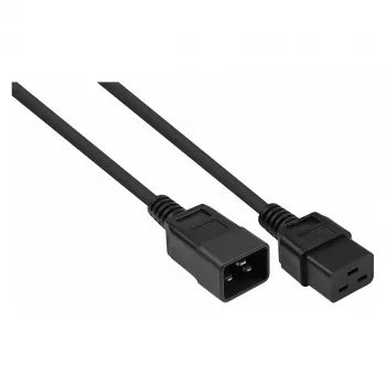 Prodlužovací napájecí kabel Kabelmeister C20 na C19, černý, 1,5 m
