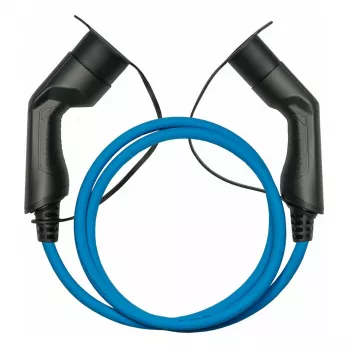 KABELMEISTER nabíjecí kabel pro EV Mode 3, Type 2 zástrčka na zásuvku, 3fázový, 16A, 11kW, modrá, 7,5m