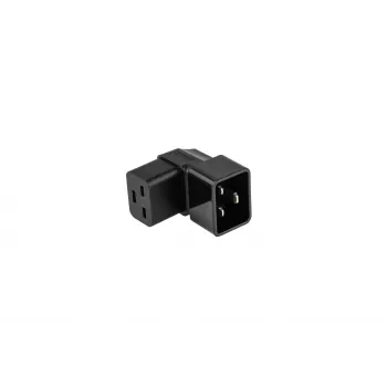 Kabelmeister napájecí adaptér C20 samec na C19 samice zahnutý nahoru/dolů - 16A 250V 4000W černý