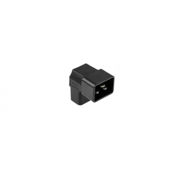 Kabelmeister napájecí adaptér C20 samec na C19 samice zahnutý nahoru/dolů - 16A 250V 4000W černý